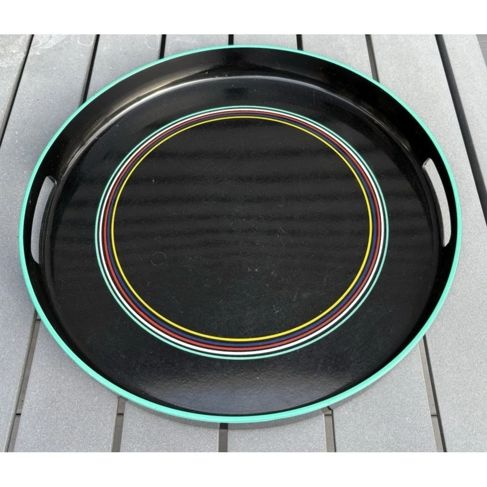 Vintage Studio Nova Larry Laslo laquered cocktail serving tray 1980's Japan